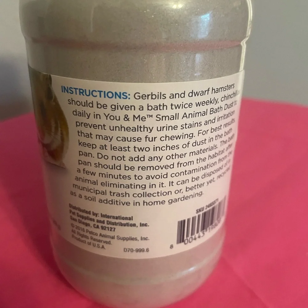 You & Me Small Animal Bath Dust NWOT
